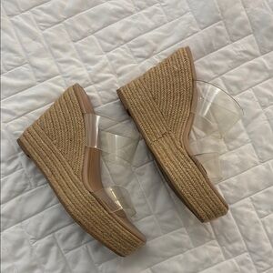 Transparent Strap Wedge Sandals